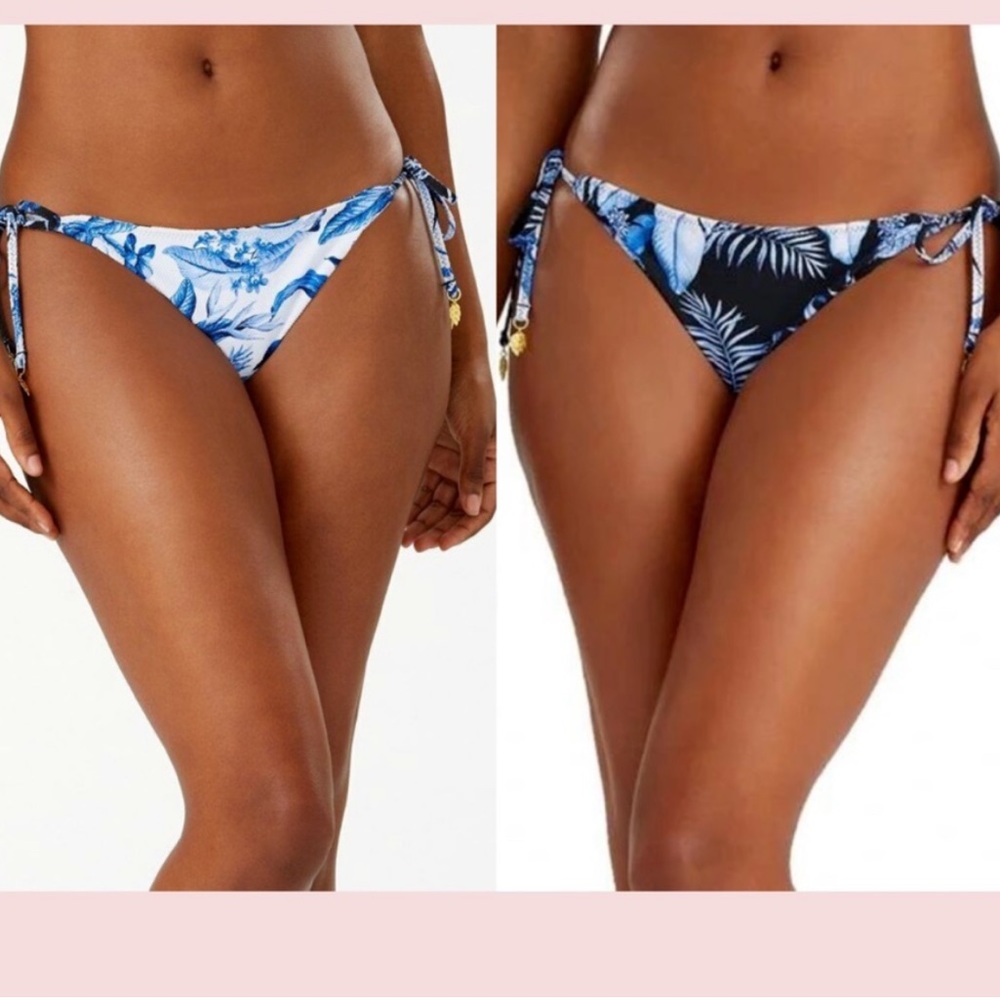 Tommy Bahama Indigo Garden Reversible Side Tie Bikini Bottoms